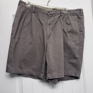 Eddie Bauer Men's Charcoal Pleated Front Shorts